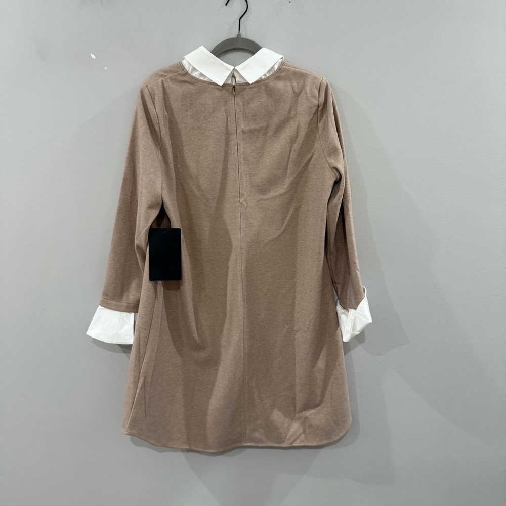 NWT Tuckernuck Dress Dakotah English Ivy Collar Mini in Sandwhisp - Picture 7 of 10